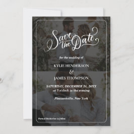 Convite Crie seu próprio colagem de 2 fotos Save The Date