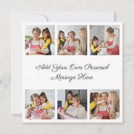 Convite Crie Seu Próprio Colagem de 6 Fotos Adicione Seu C