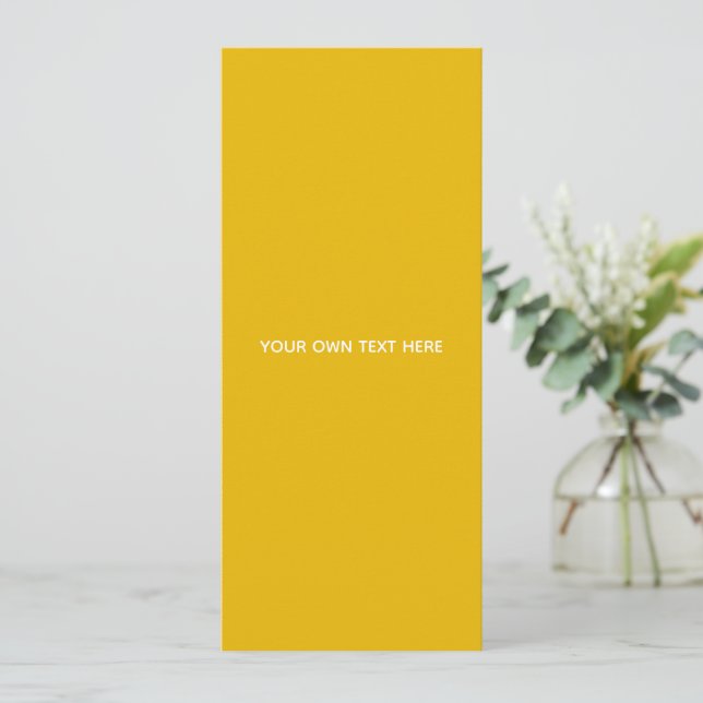 Convite Crie Seu Próprio Design Amarelo Personalizado (Em pé/Frente)