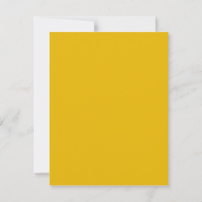 Convite Crie Seu Próprio Design Amarelo Personalizado (Verso)