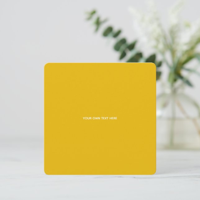 Convite Crie Seu Próprio Design Amarelo Personalizado (Em pé/Frente)