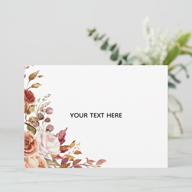 Convite Crie Seu Próprio Floral (Em pé/Frente)