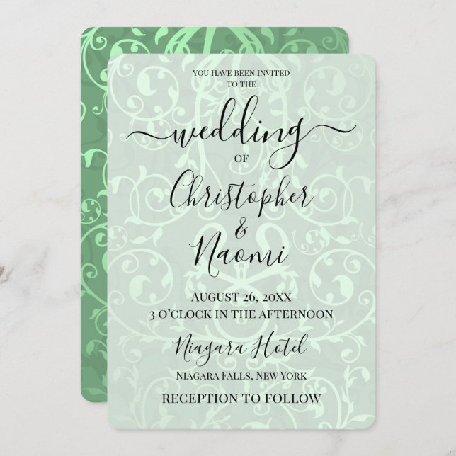 Convite Crie Seu Próprio Padrão Metálico Do Ornamentado Vi (Frente/Verso)