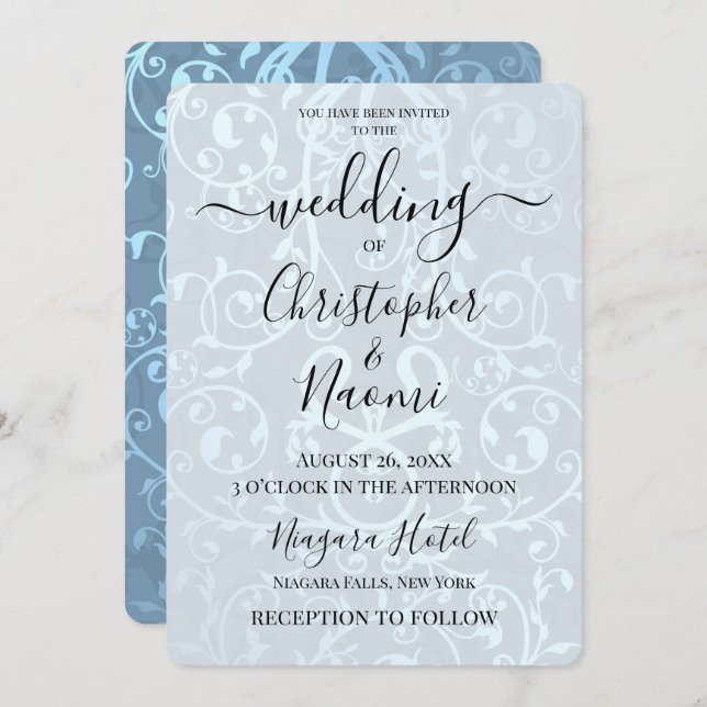 Convite Crie Seu Próprio Padrão Metálico Do Ornamentado Vi (Frente/Verso)