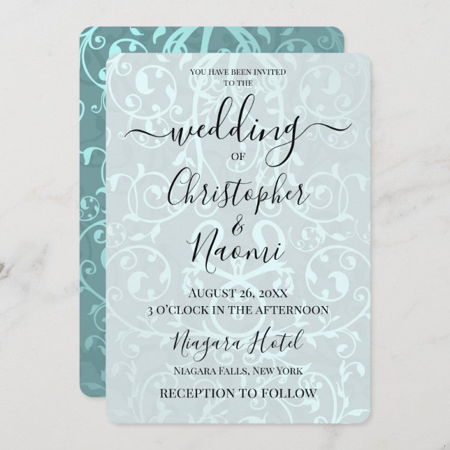 Convite Crie Seu Próprio Padrão Metálico Do Ornamentado Vi (Frente/Verso)