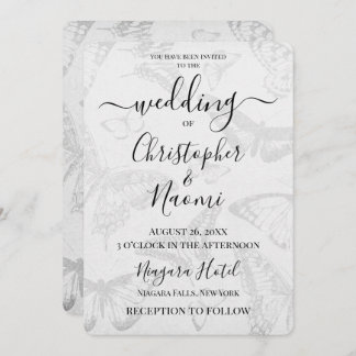 Convite Crie seu próprio papel de borboleta suave