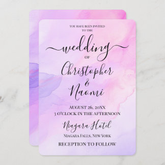 Convite Crie seu próprio plano de fundo de aquarela