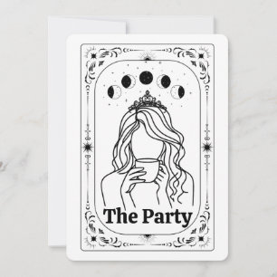 Convite Crie Seu Próprio Tarot Místico Celestial Magia da