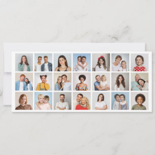 Convite Crie Sua Própria Colagem de 21 Fotos Editável em C