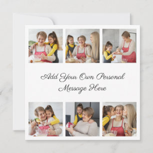 Convite Crie Sua Própria Colagem de 6 Fotos Adicione Seu C