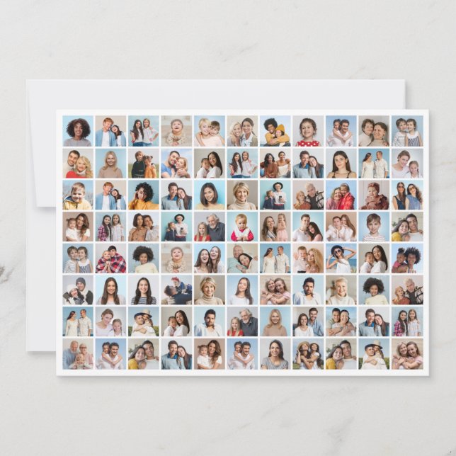 Convite Crie Sua Própria Colagem de 88 Fotos (Frente)