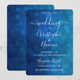 Convite Crie Sua Própria Textura de Mosaico Azul