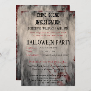 Convite Crime Scense Investigation Halloween Party