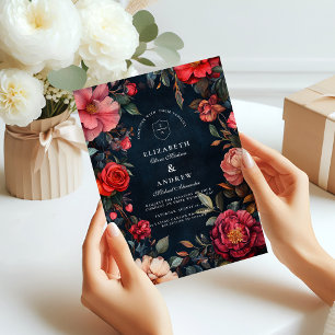 Convite Crimson Noir Wedding