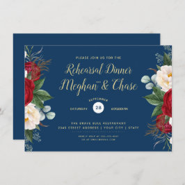 Convite Crimson Watercolor Peony Floral