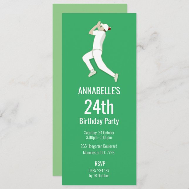 Convite Críquete (Frente/Verso)