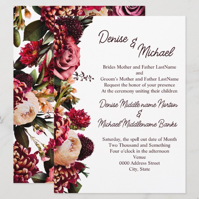 Convite Crisântemo (Frente/Verso)