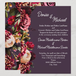 Convite Crisântemo em Ameixa à Meia-Noite