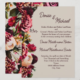 Convite Crisântemo em Pale Perfeito