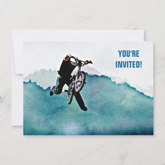 Convite Crise de Bicicleta BMX de Estilo Livre (Frente)