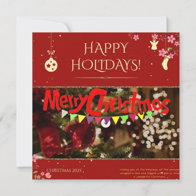 Convite Crismas feliz Para Todos (Frente)