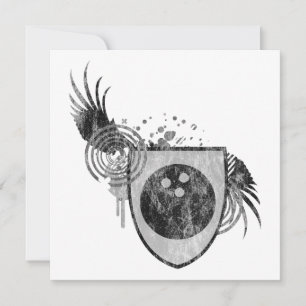 Convite crista de bola de boliche hi-fi