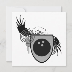 Convite crista de bola de boliche hi-fi