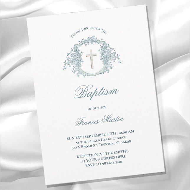 Convite crista floral | Batismo (Criador carregado)