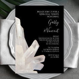 Convite Cristais Brancos no Janto de Ensaio de Casamento N