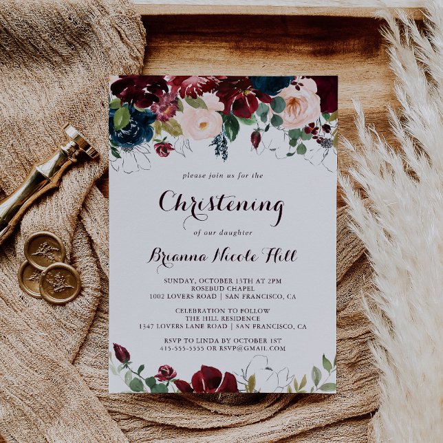 Convite Cristalização Floral de Queda Ilustrada por Aquare (Criador carregado)