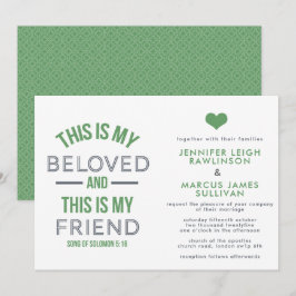 Convite Cristão de Casamento - Este é o meu amado