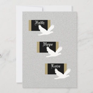 Convite Cristão de Casamento — Fé, Esperança 