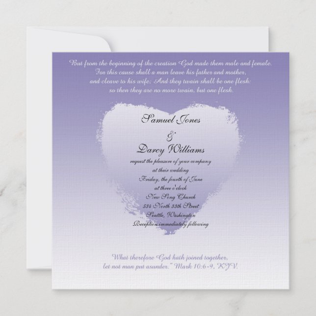 Convite cristão do casamento (Frente)