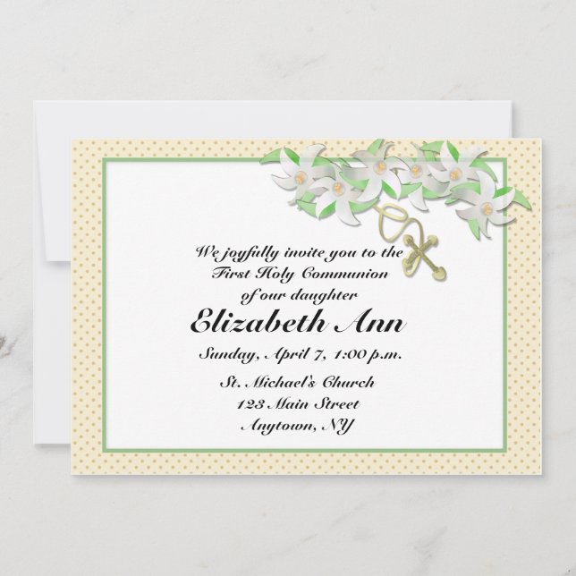 Convite Cristão dos Lírios Brancos (Frente)