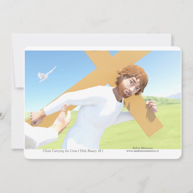 Convite Cristo carregando a Cruz (Frente)