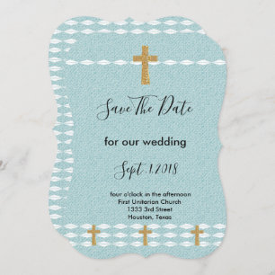 Convite Cristo Cruz de Jesus Luz para salvar a data