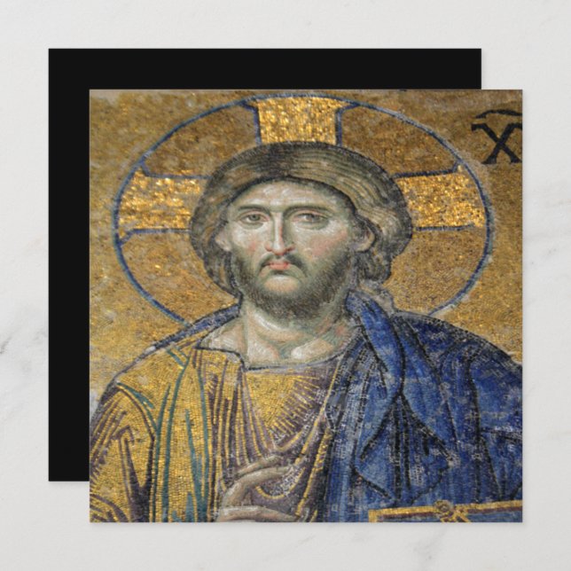 Convite Cristo Pantocrator Islâmico Icônico Religioso Roma (Frente/Verso)