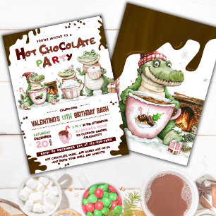 Convite Crocodilo Chocolate Quente 2 Festa Aniversário