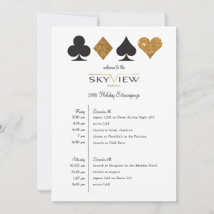 Convite Cronograma de Evento Corporativo de Las Vegas Glit