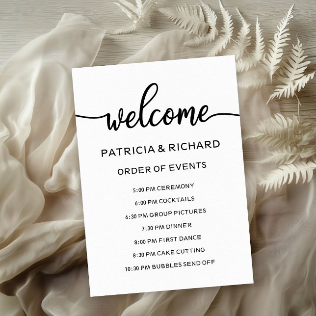 Convite Cronograma de Eventos da Ordem do Casamento (Criador carregado)