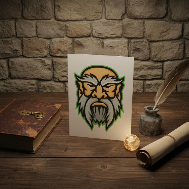 Convite Cronos Deus Grego Barba Cinza (Criador carregado)