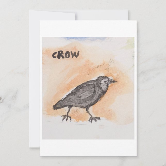 Convite Crow Greeting Card (Frente)