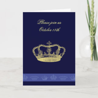 Convite Crown Designs - Azul