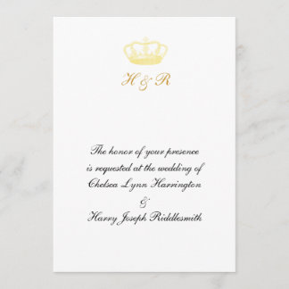 Convite Crown Designs - Ouro