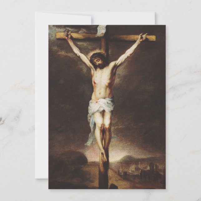 Convite Crucificação por Bartolome Esteban Murillo (Frente)