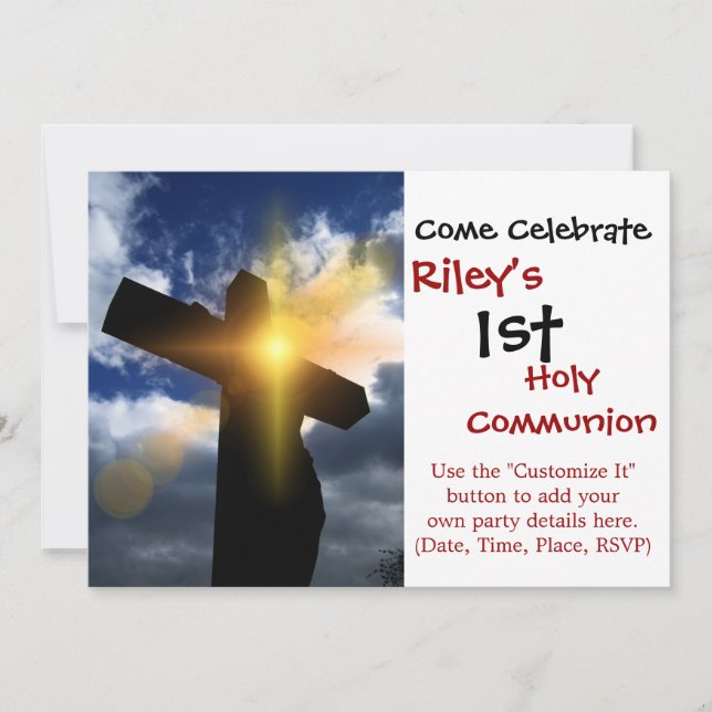 Convite Cruz Cristã na Páscoa Serviço Sunrise (Frente)