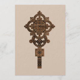 Convite Cruz de Mão de Madeira