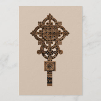 Convite Cruz de Mão de Madeira