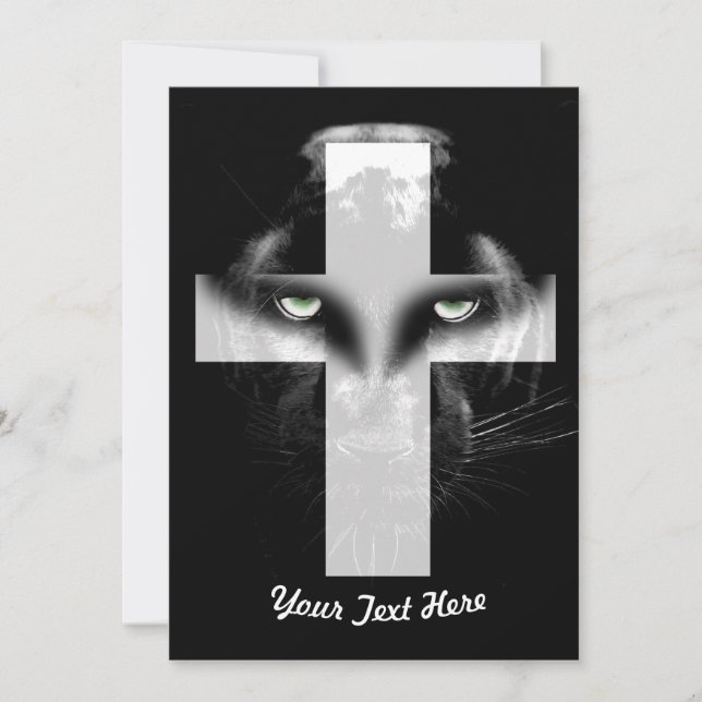 Convite Cruz de Pantera Negra (Frente)