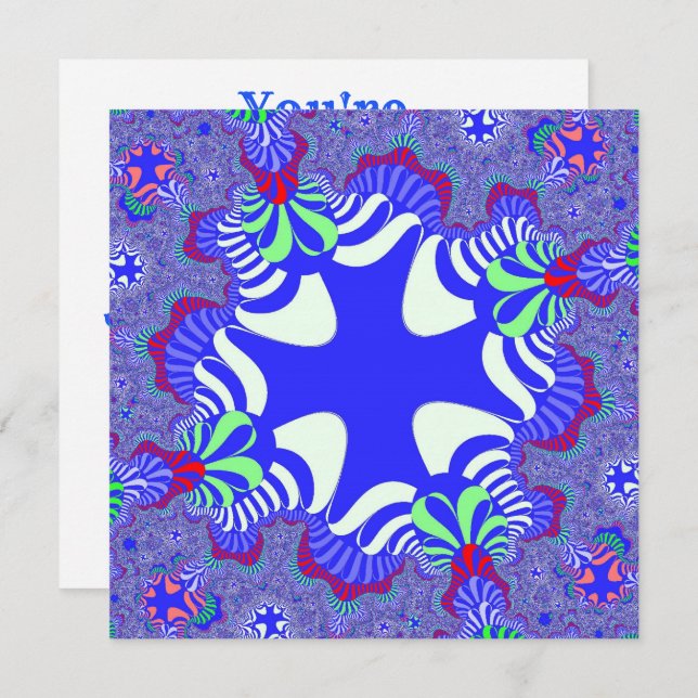 Convite Cruz Retroativa Azul (Frente/Verso)